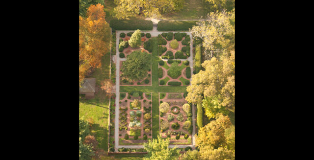 Ashland's colonial revival gardens.