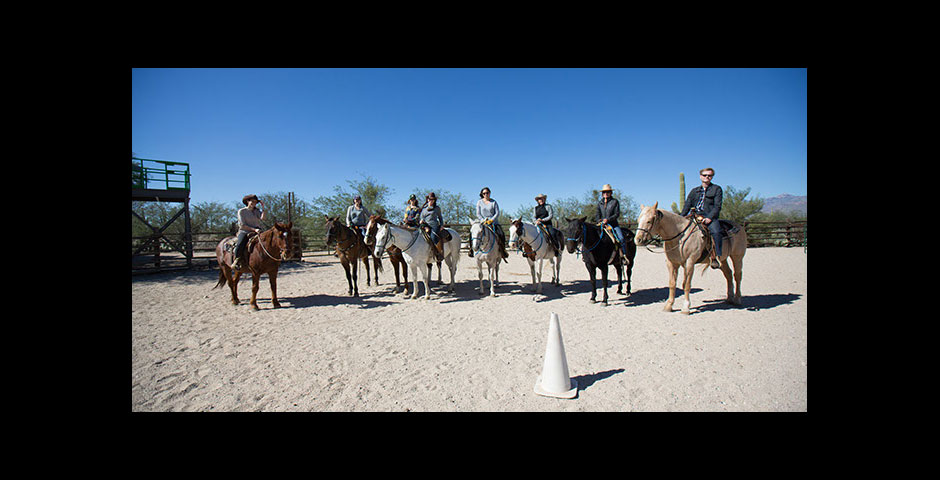 Horseback riding lesson at Tanque Verde