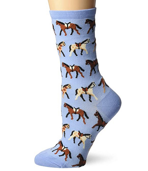 show pony socks in blue