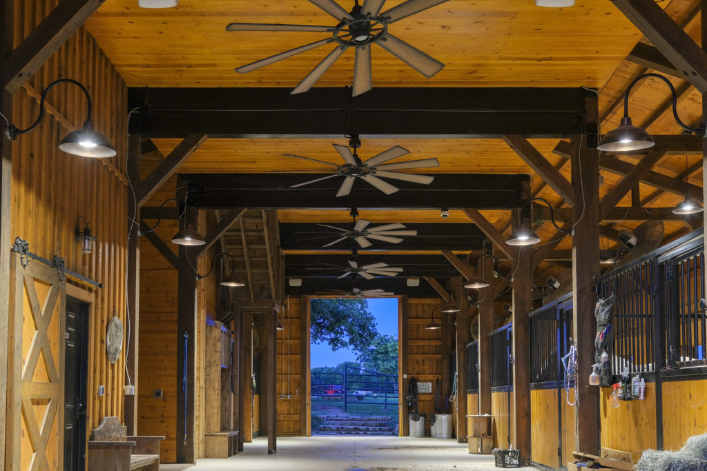 A Stunning Post And Beam Horse Barn In, Ceiling Fans For Horse Barns