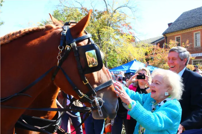 Betty White with horse