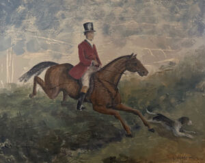 Original Painting, “Huntsman and Hound” by Lisa Curry Mair