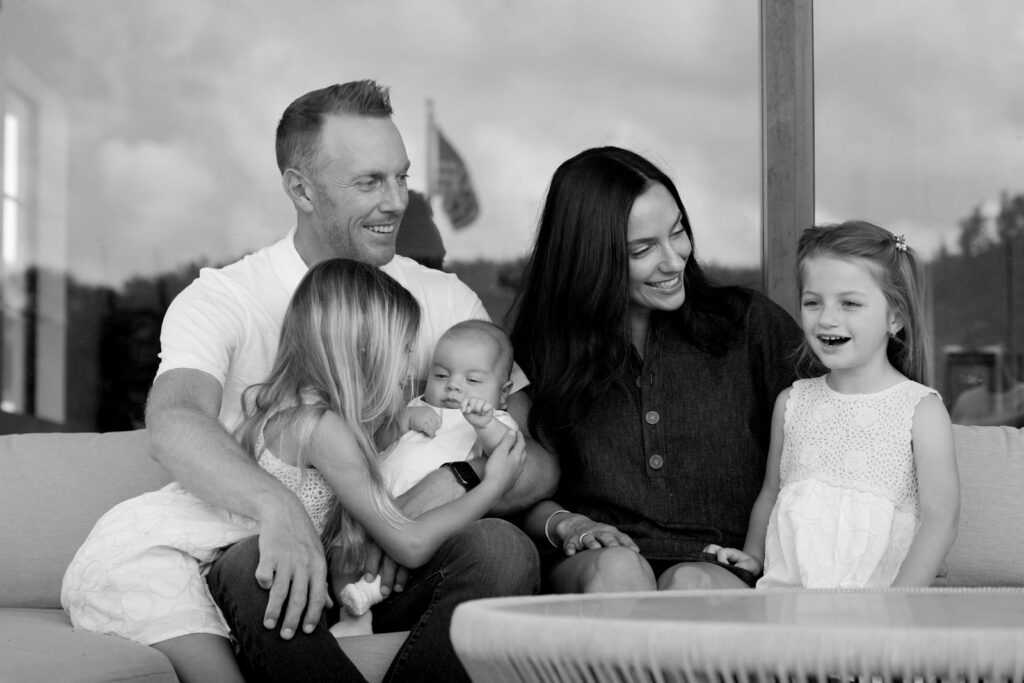 Andrew and Alex Welles with their three children, Anderson, Adeline, and baby Archer