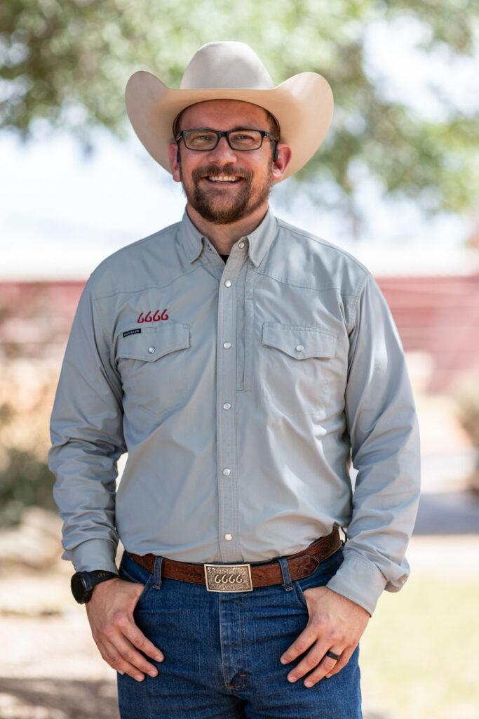 Dr. Nathan Canaday, resident veterinarian and Horse Division Manager at the Four Sixes Ranch